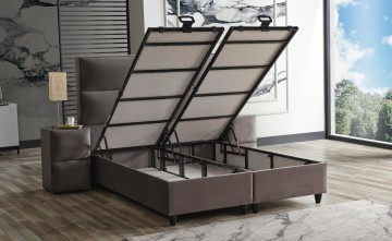 Boxsprings elisa bed met opbergruimte