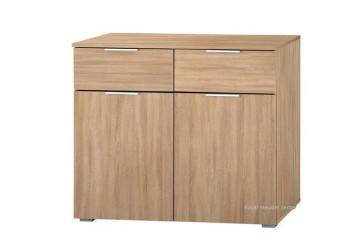 Commode alaska eiken sonoma 2 laden 2 deuren 1