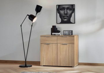 Commode alaska eiken sonoma 2 laden 2 deuren 3