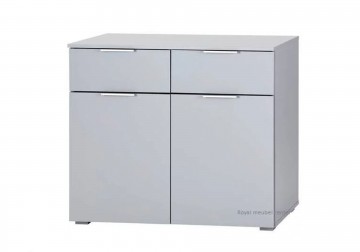 Commode alaska zijdegrijs 2 laden 2 deuren 1