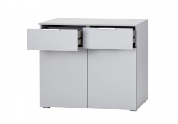 Commode alaska zijdegrijs 2 laden 2 deuren 2