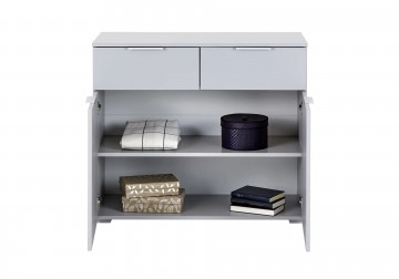 Commode alaska zijdegrijs 2 laden 2 deuren 3