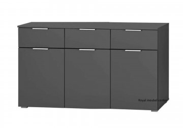 Commode dressoir alaska grijs metallic 140 cm 1