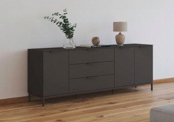 Commode dressoir finesse grafiet grijs 199 cm 4