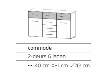 Commode dressoir keizer wit eiken artisan 140 cm 3