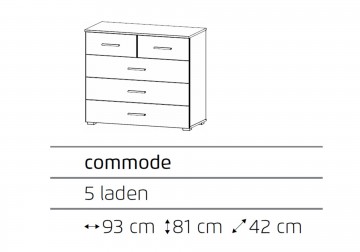 Commode ladekast fly eiken sonoma 93 cm 2