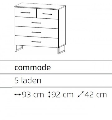 Commode togo 5 laden afmeting