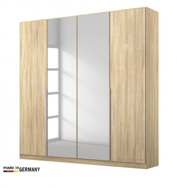Draaideur kledingkast 181 cm alaska eiken sonoma spiegel deuren