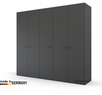 Draaideur kledingkast classic grafiet grijs 251 cm