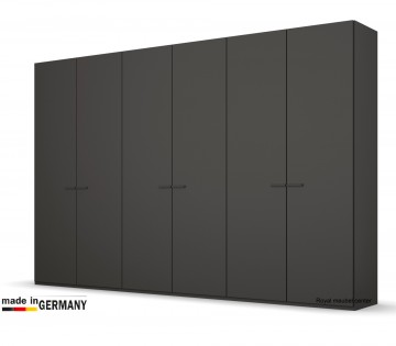 Draaideur kledingkast classic grafiet grijs 301 cm