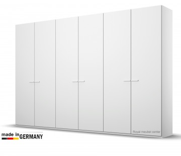 Draaideur kledingkast classic wit 301 cm