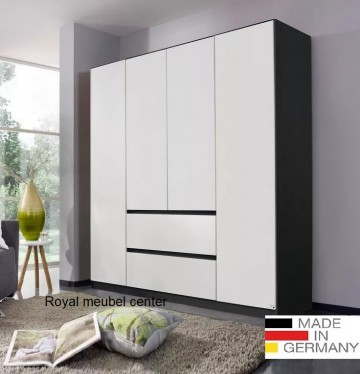 Draaideur linnenkasten main metallic grijs alpine wit 181cm