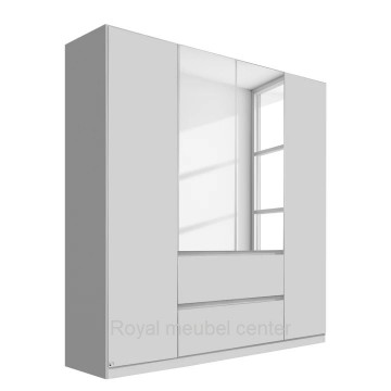 Draaideurkast main alpine wit met spiegel  181 cm