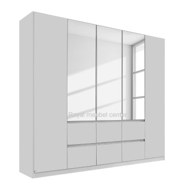 Draaideurkast main alpine wit met spiegel  226 cm