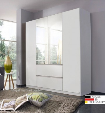 Draaideurkast main alpine wit met spiegel 181 cm