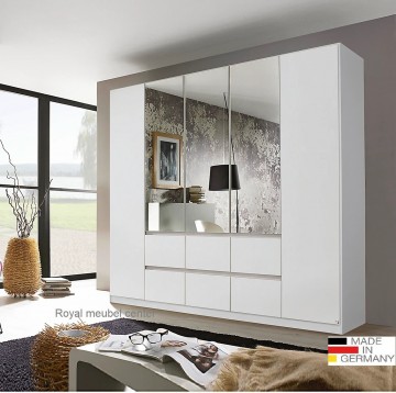 Draaideurkast main alpine wit met spiegel 226 cm 0