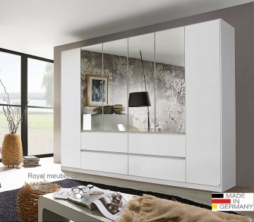 Draaideurkast main alpine wit met spiegel 271cm