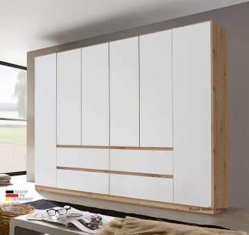 Draaideurkast main eiken wotan alpine wit271cm