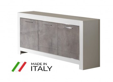 Dressoir chrome hoogglans marmer 3 deurs 0