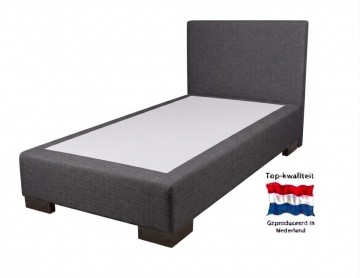 Eenpersoons boxspring elanza   zonder matras   antraciet