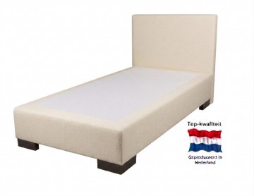 Eenpersoons boxspring elanza   zonder matras   beige