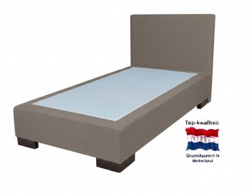 Eenpersoons boxspring elanza   zonder matras   taupe