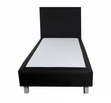 Eenpersoons losse boxspring set box 25 massief houten mdf voorkant 0