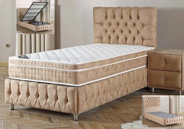 Eenpersoons opbergbed chester 90 x 200 cm detail