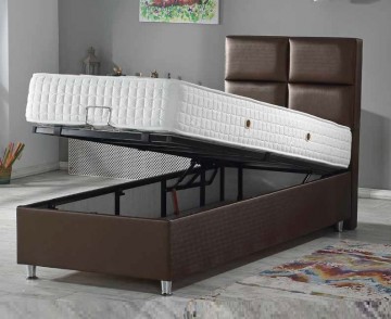 Eenpersoons opbergbed quattro 90 x 200 cm openbak