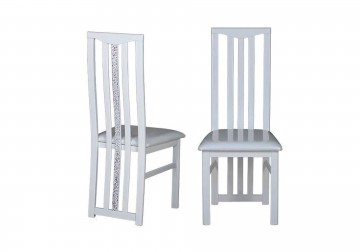 Eetkamerstoel italy chrome hoogglans wit 1