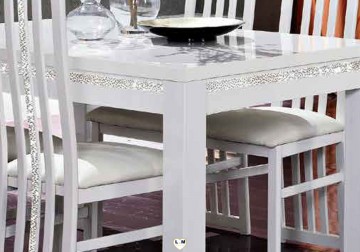 Eetkamerstoel italy chrome hoogglans wit 3