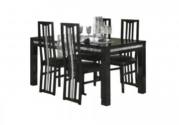 Eetkamerstoel italy chrome hoogglans zwart 4