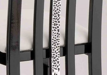 Eetkamerstoel italy chrome hoogglans zwart wit 3