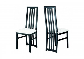 Eetkamerstoel italy hoogglans zwart wit 1