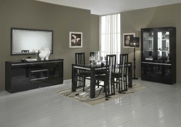 Eettafel forever chrome hoogglans zwart 160 cm 2