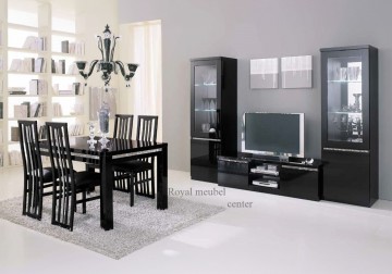 Eettafel forever chrome hoogglans zwart 160 cm 3