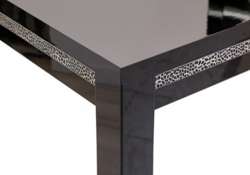 Eettafel forever chrome hoogglans zwart 160 cm 4