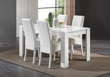 Eettafel mona hoogglans wit 160 cm 2