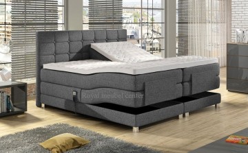 Elektrische boxspring paris complete set grijze stof royal meubel center