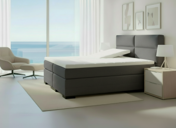 Elektrische boxspring queen complete set antraciet
