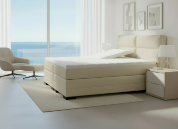 Elektrische boxspring queen complete set beige