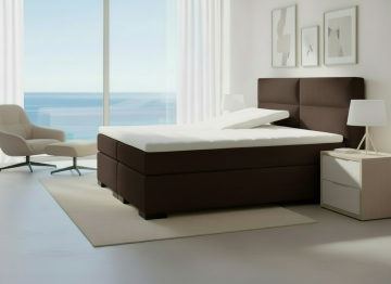 Elektrische boxspring queen complete set bruin