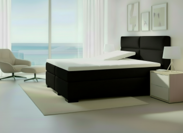 Elektrische boxspring queen complete set zwart