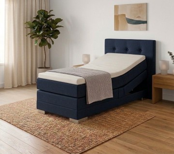 Elektrische eenpersoons boxspring nexa zwart  compleet set