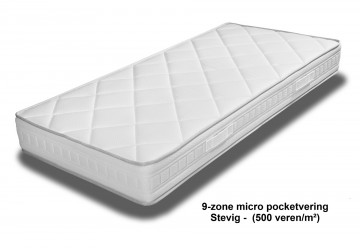 Firm matras 255 cm  9 zone micro pocketvering   sg30 comfortschuim