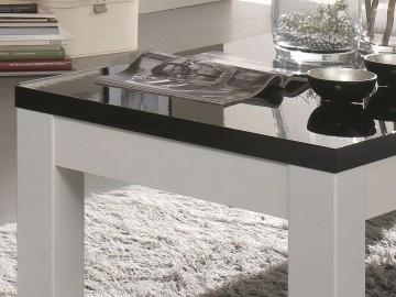 Forever salontafel wit zwart detail