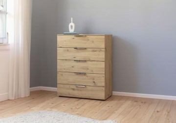 Hoge ladekast commode finesse eiken artisan 4