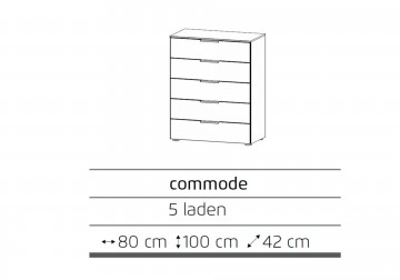 Hoge ladekast commode finesse eiken artisan 7