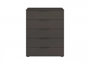 Hoge ladekast commode finesse grafiet grijs 2