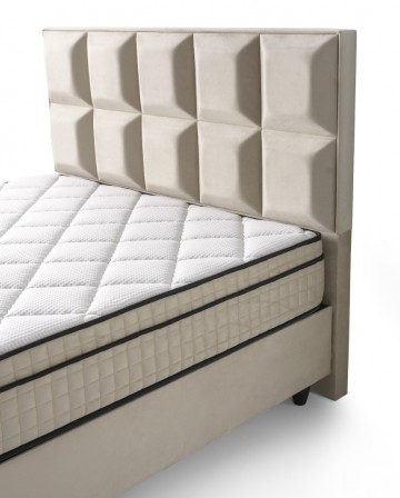 Hoofdbord carre velvet beige 0